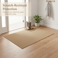 Minimalist Sisal-Look Machine Washable Area Rug for Living Room Bedroom Tatami Tea Room
