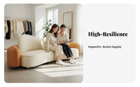 Curved Couch curved Shape Curved Settee Comfortable Seating Sofa for Interior Designers, Apartment Dwellers, Reception Area, Living Room, Small Spaces