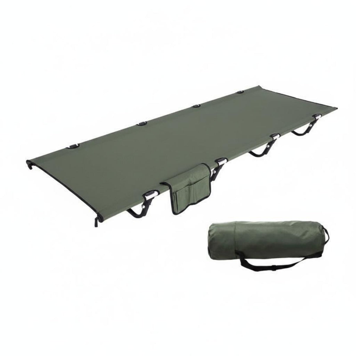 Foldable Aluminum Camping Cot Lightweight Folding Camp Bed Extra Wide Portable Outdoor Cot Easy Setup
