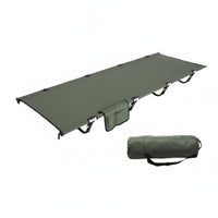 Foldable Aluminum Camping Cot Lightweight Folding Camp Bed Extra Wide Portable Outdoor Cot Easy Setup
