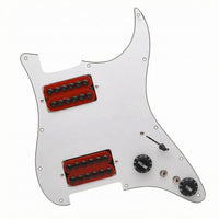 Single-cutStyle Pickguard Assembly Front-Mounted Prewired Pickguard Black and Silver Loaded Control Plate