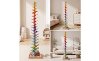 Rainbow Ball Tree Child-Centered Wooden Ball Run with Base Sensory Auditory Tree for Young Children, Teachers, Playroom, Kindergarten, Classroom