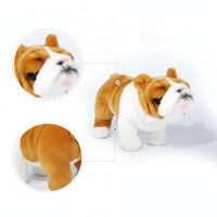 Stuffed Bulldog Soft Bulldog Plushie Dog Stuffed Fuzzy Stuffed Dog Standing for Children, Bedtime, Nursery