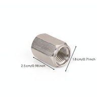 Hexagonal 1/4-Inch Threaded Adapter Female Threads Hex Body Adapter