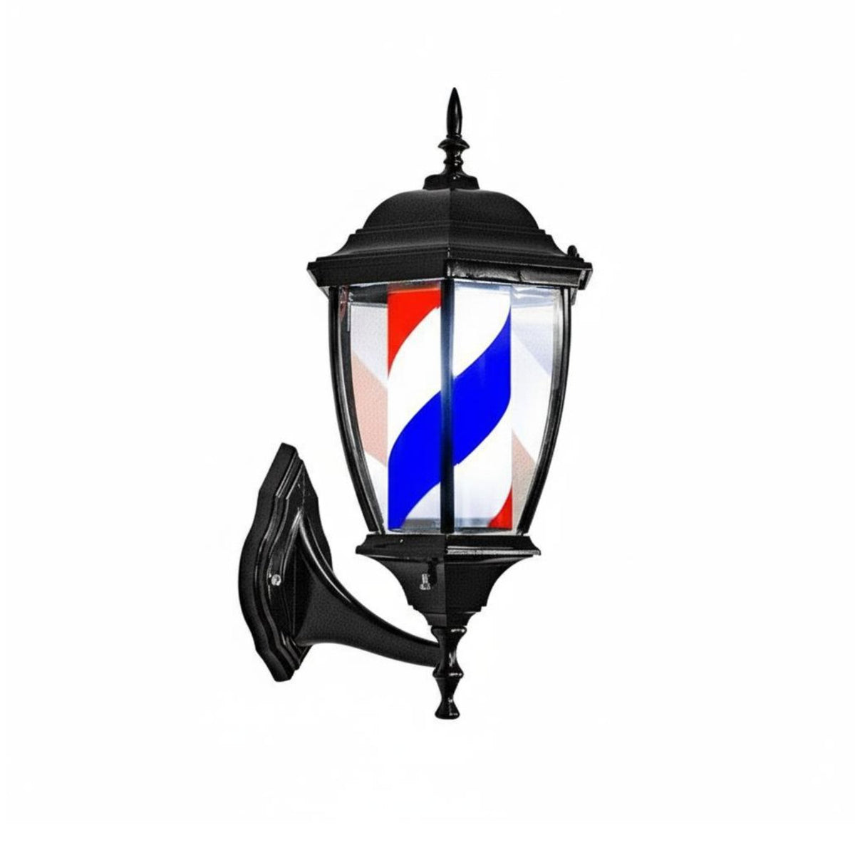 Haircut Pole High Brightness Rotating Haircut Pole Lamp Illuminated Rotating Sign Waterproof Wall Mounted Salon Lamp for Outdoor