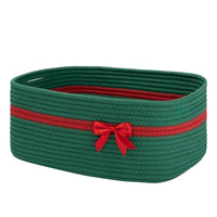 Rope Basket with Handle Sturdy Rope Basket for Shelf, Dresser