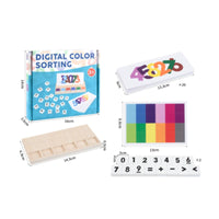 Hands-on Wooden Math Toy Child-Led Wooden Toy with Cards Colorful Number Blocks Preschool for Tabletop, Home Study