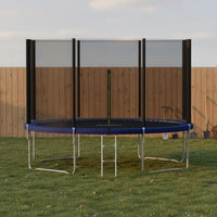 Padded Frame Outdoor Trampoline with Net Heavy Duty Round Trampoline with Safety Enclosure Weather Resistant Backyard Jumping Bouncer Rustproof Ladder for Children, Adults, Garden