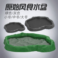 NOMOY PET Plastic Rock-Style Feeding Bowl for Reptiles