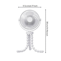 Baby Carriage Fan with Flexible Tripod 720-Degree Rotating for Bedside