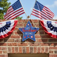 American Theme Door Sign Reusable American Plaque Weather Resistant Independence Day Circular Decor for Window