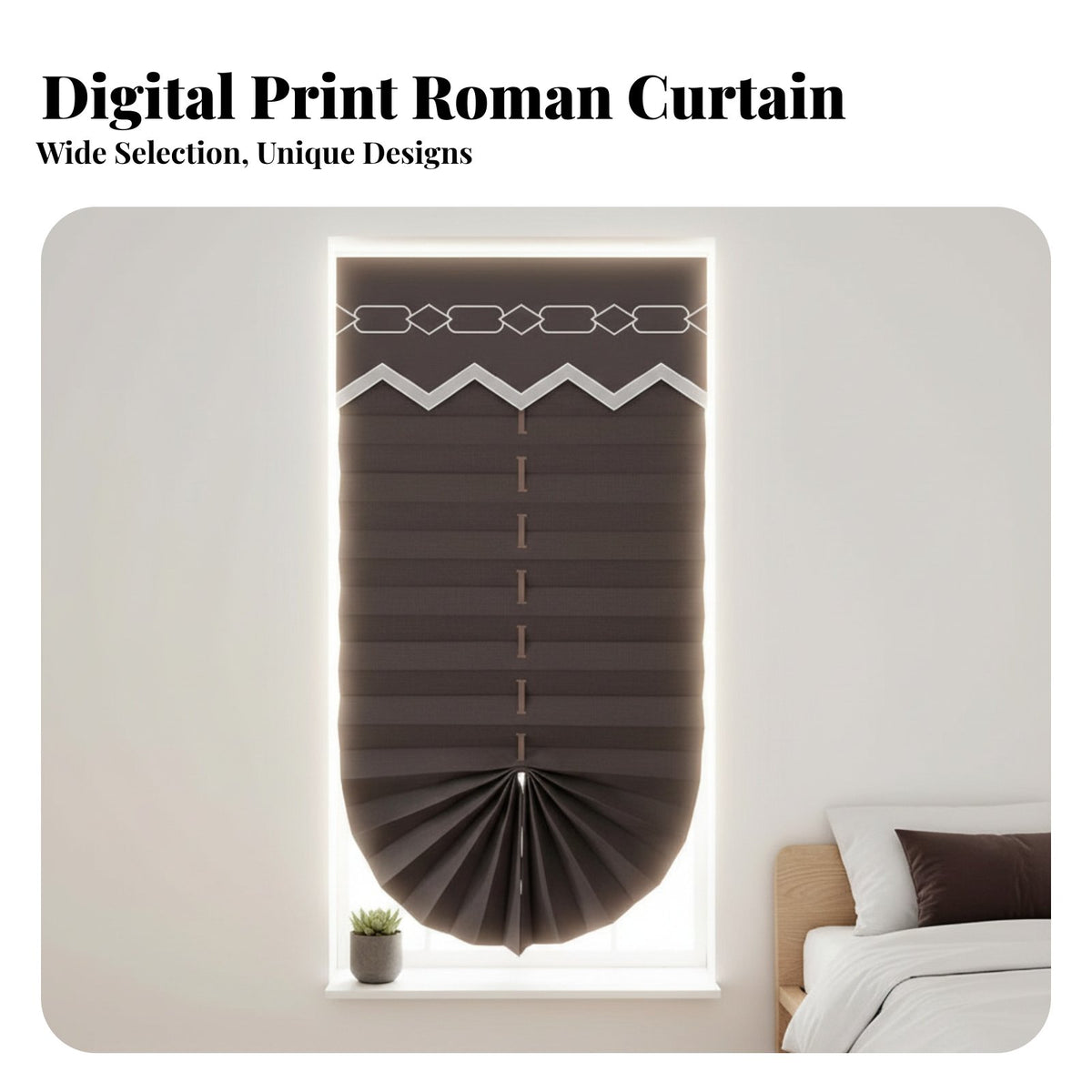 Printed Roman Shade Digital Printing Motorized Window Covering Motorized Window Covering Personalized Izable