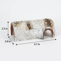 Tree Trunk Reptile Hide Cave, 13*20cm Reptile Hideout for Turtles, Resin Aquarium Cave for Stress Relief