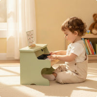 Wooden Piano with Music Stand 25-Key Tabletop Piano Educational Musical Instrument for Young Children, Beginners, Playroom, Preschool, Nursery