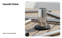 Boat Handrail Connector Boat Rail Connector Handrail Fitting Rust Resistant Round Tube Joiner Mirror Polished
