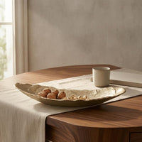 Hammered Aluminum Tray Easy to Store Boat-Shaped Tray Gift Idea Home Decorative Piece