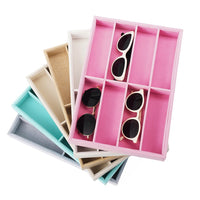 Sunglasses Display Box with Velvet Tray for 5 Pairs