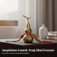 Brass Wu Lou Gourd Decoration Fine Craftsmanship Brass Wu Lou Decoration Feng Shui Coin Hanging Chinese Knot Hanging Decoration