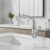 Faucet with Pull-out Sprayers Contemporary Washbasin Tap for Washroom