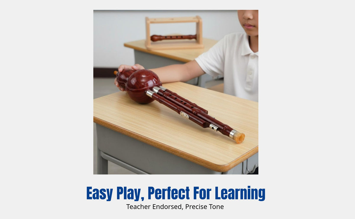 Bamboo Hulusi, C Key/Bb Key, shockproof, for Beginners & Kids, Professional Use