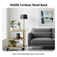 With casters 3-Tier Rolling Plant Cart Space-Saving 3-Tier Rolling Planter Multifunctional Display Shelf Modern design for Gardeners, Homeowners, Home Decorators, Balcony, Living Room, Indoor, Garden