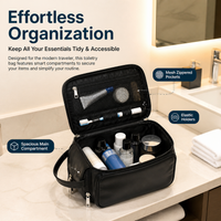 Hanging Toiletry Bag, Waterproof Travel Toiletry Bag with Multiple Compartments, Folding Makeup Bag for Women, Cosmetic Organiser for Hotel Bathrooms