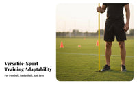 Adjustable Agility Pole High-Visibility Color Telescopic Training Pole Portable Football Drill for Athletes, Dog Trainers, Backyard Practice