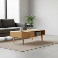 Minimalist Design Solid Wood Coffee Table Oak Tea Table for Small Apartment Dwellers