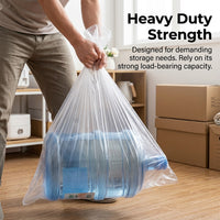 Heavy Duty PE Plastic Quilt Storage Bag with Dustproof Seal, Transparent Thickened Flat Mouth Bag for Home Storage