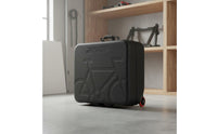 Foam Padded Folding Bike Case Wheeled Hard Shell Bike Case EVA Zippered for Transport
