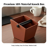 Long-Lasting ABS Plastic Espresso Knock Box Anti-Slip Base Coffee Knock Box Shock-Absorbing for Coffee Professional S, Home Brewers, Cafe
