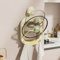 Lid Rack, Kitchen Supplies, Cutting Board Temporary Holder, Wall Storage, No Drilling Required, Holder