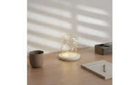 LED Mini Lights Cloche Creative Decor Desktop Ornament Modern Minimalist Design Glass Cloche Lamp for Bedroom, Living Room, Coffee Shop