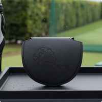 Closure Golf Wood Headcover PU Leather Wood Head Cover Pebbled Texture Golf Club Head Cover Embossed Pattern