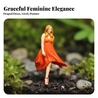 1:64 Scale Female Figure High Intricacy 1:64 Scale Resin Figure Miniature Female in Dress Figurine Realistic Features
