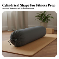 Pure Cotton Cover Iyengar Exercise Cushion Breathable Cylindrical Exercise Support Pillow Long-Lasting for Meditators, Seniors, Meditation