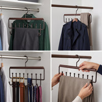 Cavvry Wooden Wave Hanger for Straps, Belts, Scarves, and Underwear