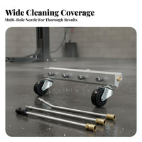 360-Degree Swivel Wheels Underbody Car Wash Water Broom Quick Connector Car Underbody Water Broom Universal Compatibility for Patio, Patios