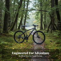 Mountain Bike Aluminum Alloy Frame Hardtail Mountain Bike Variable Speed Cycle Disc Brakes Multi-Terrain Cycle for Countryside