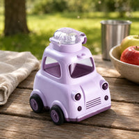 BPA-Free Plastic Plastic Cartoon Car Cup Clear Lid Children's Straw Cup Rounded Details Kids Tableware