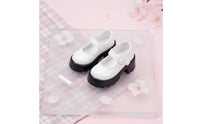 School Shoes Buckle Strap Elevated Sole Doll Shoes Rounded Toe