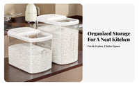 Rice Storage Container Humidity-Resistant Sealed Grain Bin Large Capacity Rice Dispenser for Kitchen Countertop