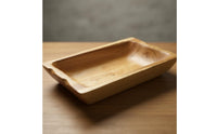 Wood Storage Basin Large Capacity Rectangular Wooden Bowl Multipurpose Serving Tray for Dining Table