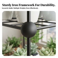 triple-tier Plant Stand Indoor & Outdoor Use triple-tier countertop Pot Holder Tiered Design