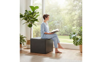 Weather-Resistant Outdoor Storage Box Waterproof Patio Storage Box Hinged Furniture Hard-Sided for Yard, Terrace, Balcony