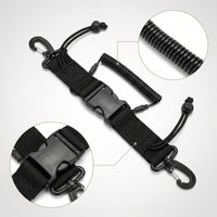 Camera Wrist Strap with Coiled Tether Underwater Diving Wrist Lanyard with Metal Clip Corrosion Resistant Heavy-Duty for Divers