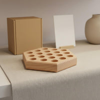 2 Pieces Wooden Rack Natural Wood Wooden Rack Desktop Display