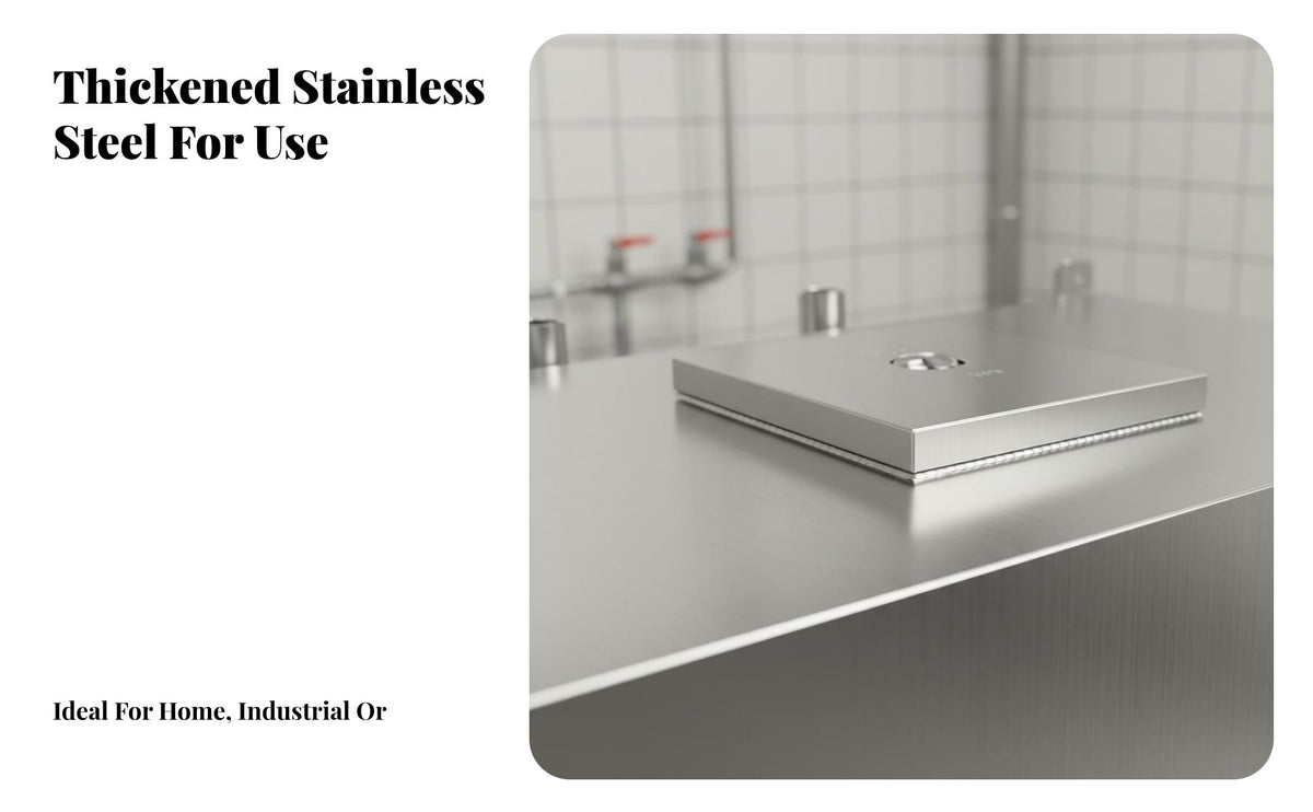 Stainless Metal Water Tank Household Water Reservoir Sturdy for Homeowners, DIY Enthusiasts, Washroom, Utility Room, Basement