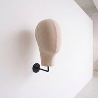 Wall-Attached Mannequin Head Burlap Mannequin Head with Wall Hook Lightweight Display for Hair Stylists