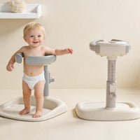 Curving Armrest Standing Bath Rack Stable Base Adjustable Bath Stand Molded Plastic Handsunrestricted for Young Children, Babies, Bathroom
